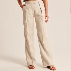 Tailored linen pants PETITE